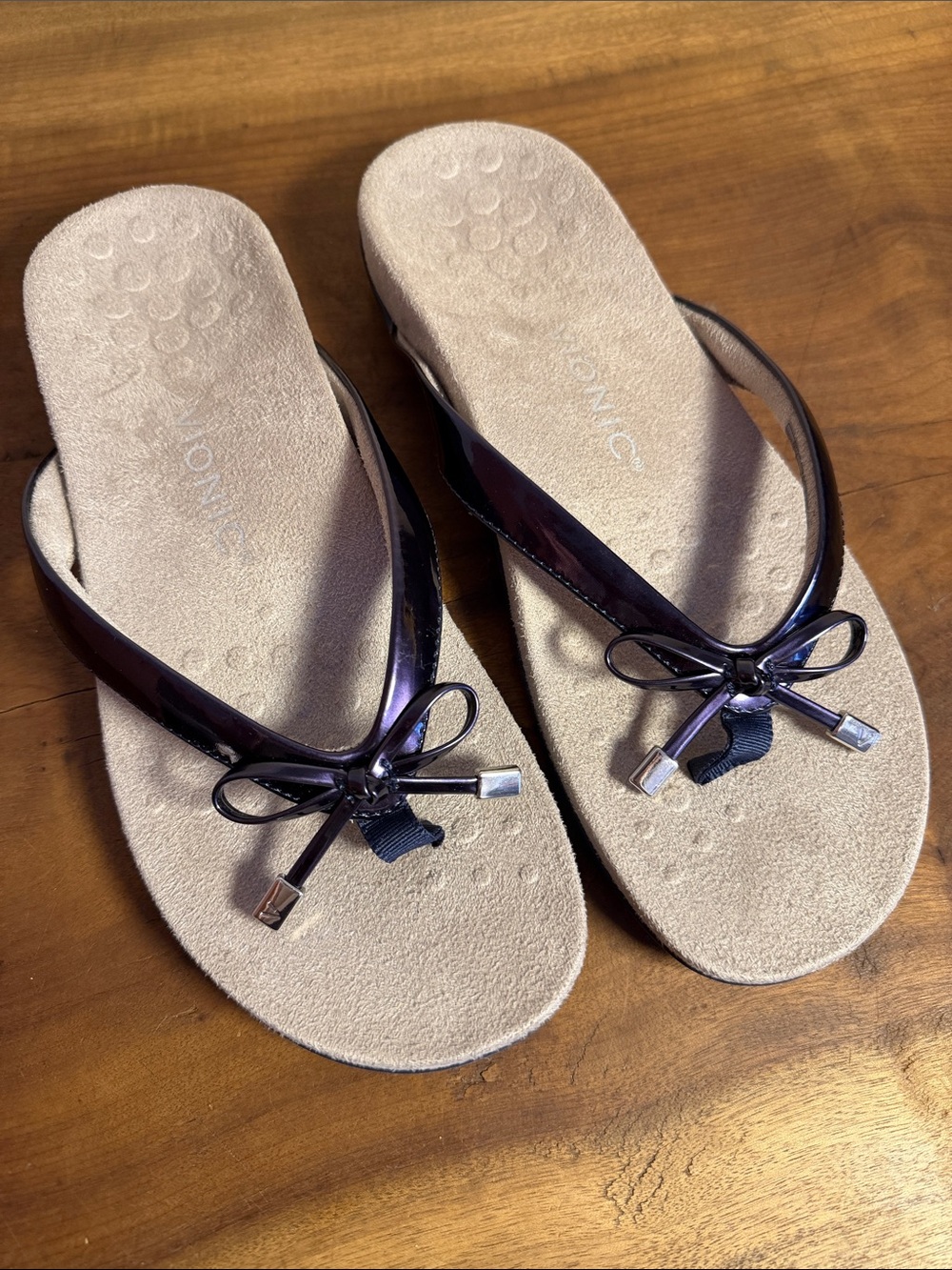Vionic Bella Bow Sandal Flip Flops new!